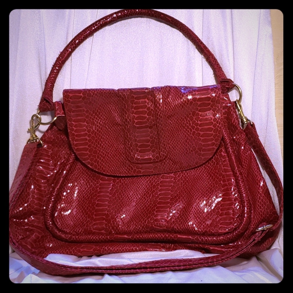 NWOT Faux snake skin purse
